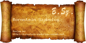 Bornstein Szabolcs névjegykártya